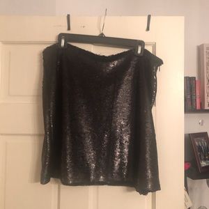 Black sequin skirt